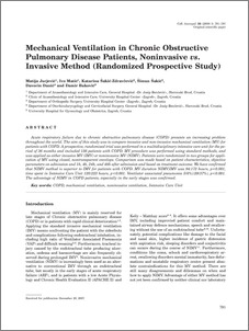 Mechanical ventilation in chronic obstructive pulmonary disease ...